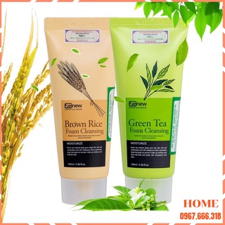 Combo: Sữa rửa mặt tinh chất mầm gạo Benew 100ml + Sữa rửa mặt trà xanh Benew Green Tea Foam Cleansing 100ml