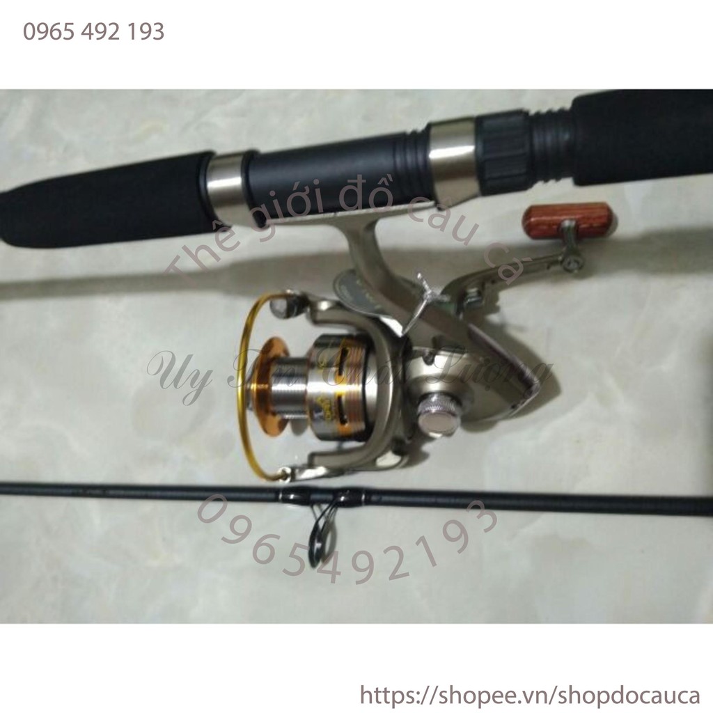 Bộ cần và máy câu shimano cruza 2 khúc đặc rỗng ( rẻ vô địch )