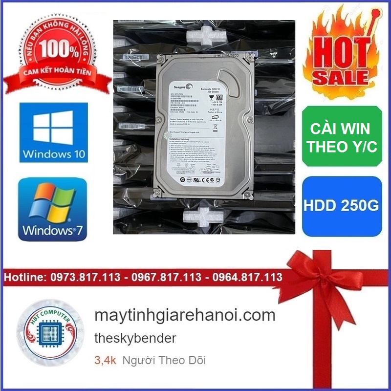 Ổ cứng HDD 250gb PC like new hàng tồn kho thanh lý