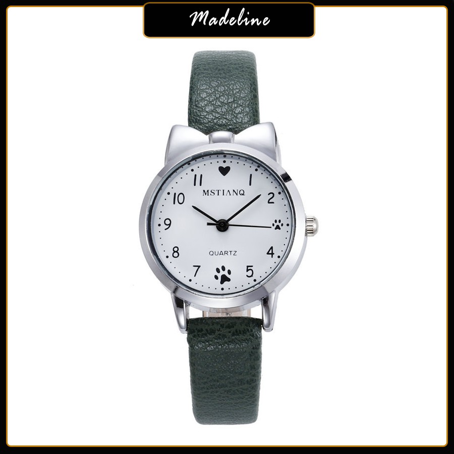 Đồng hồ thời trang nữ Mstianq MS025 dây da cực đẹp, mặt tròn nhỏ xinh xắn, số giờ dể dàng xem giờ | BigBuy360 - bigbuy360.vn