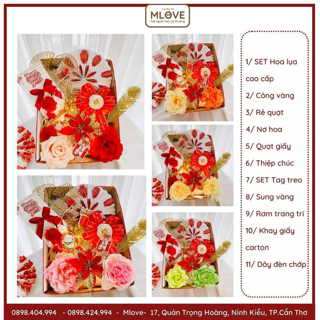 (giảm giá) set trang trí quà Tết trọn gói- Phụ kiện trang trí tháp bánh tháp bia rất nhiều món có sẵn đủ màu sắc