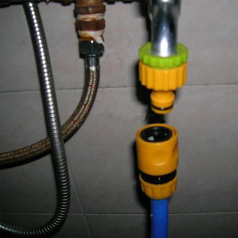 Set 1 đầu nối gắn vòi nước kèm 2 đầu nối ống nước 1/2 3/4 chất lượng cao