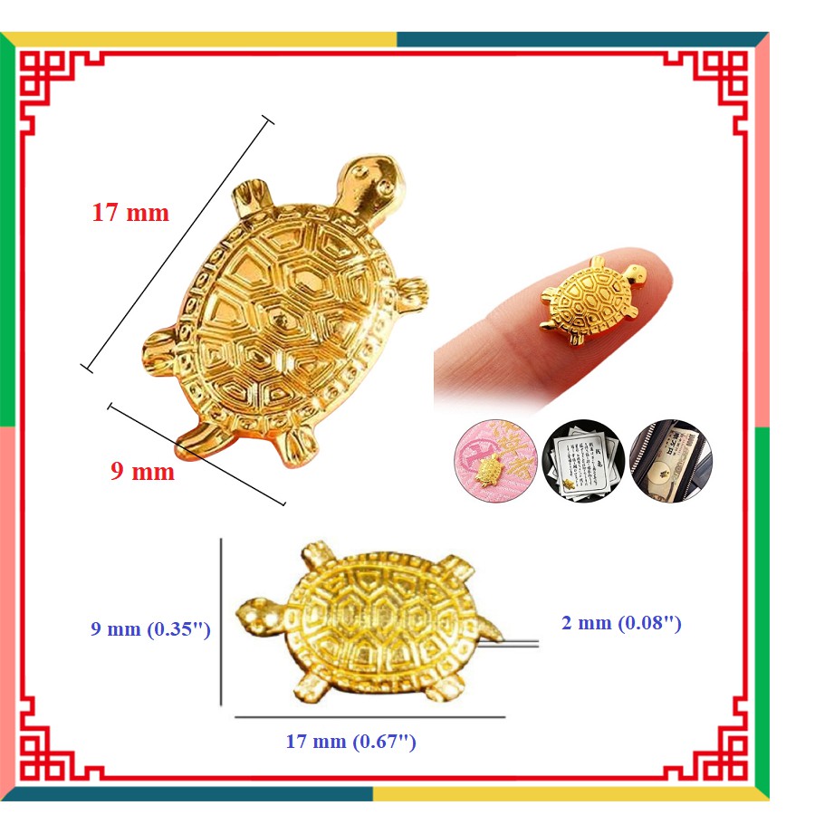 Rùa Vàng May Mắn | Kim Quy ASAKUSA vật phẩm phong thủy trong ví, ốp điện thoại để tiền vào như nước, giàu có, may mắn | BigBuy360 - bigbuy360.vn