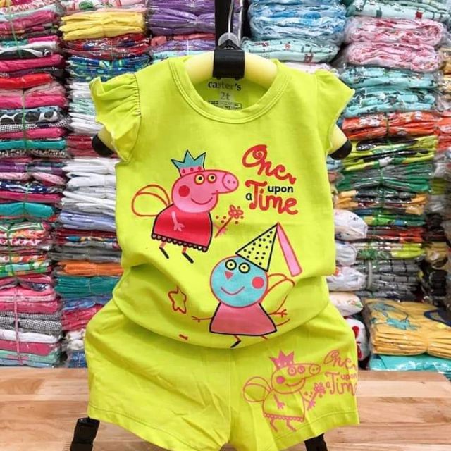 Combo set cotton 4c cho bé gái