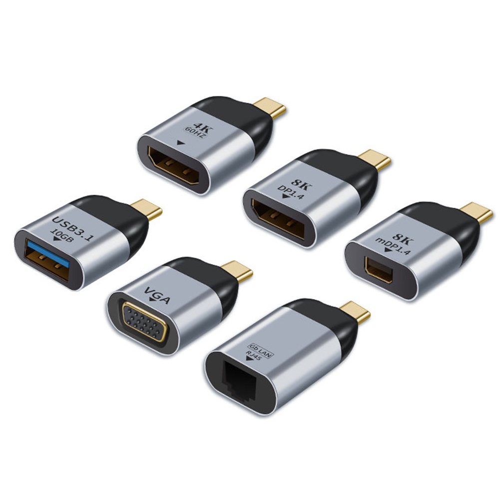Adapter Chuyển Đổi USB 3.1 /HDMI-compatible/DP/VGA/Mini DP/RJ45 4K/8k 60Hz USB C Chất Lượng Cao