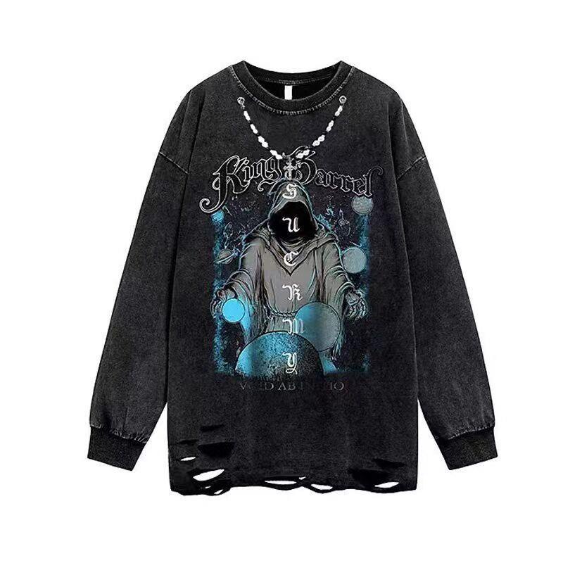 Áo Thun Nam Dài Tay Phong Cách Retro Thời Trang