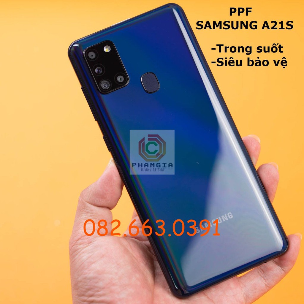 Dán PPF bóng, nhám cho Samsung A21s màn hình, mặt lưng, full lưng viền siêu bảo vệ