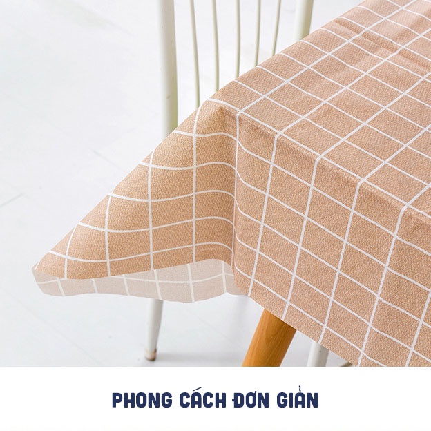 Khăn PVC dùng để trải bàn ăn bàn học decor picnic họa tiết vintage caro - chống thấm nước