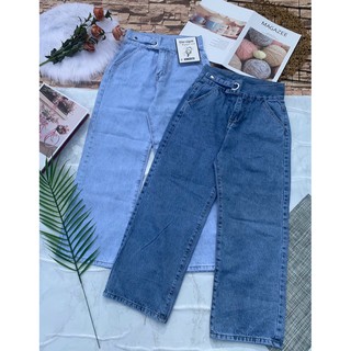 Quần baggy jean ống rộng thiết kế nút bấm khoen cực cá tính (kèm ảnh thật)