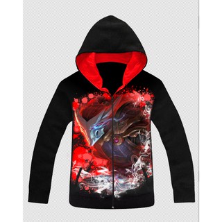 Áo khoác lmht yasuo, áo khoác game 3d đen