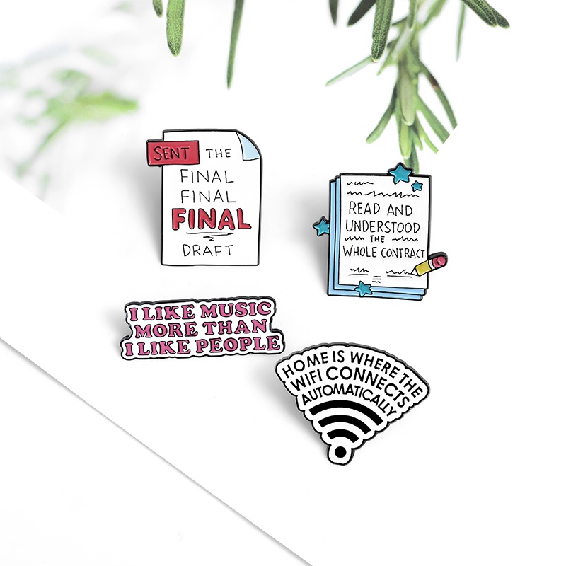 Ghim Cài Áo Tráng Men Họa Tiết Hoạt Hình Vui Nhộn