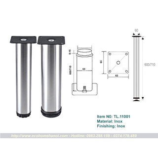Chân bàn đơn tròn inox TL11001