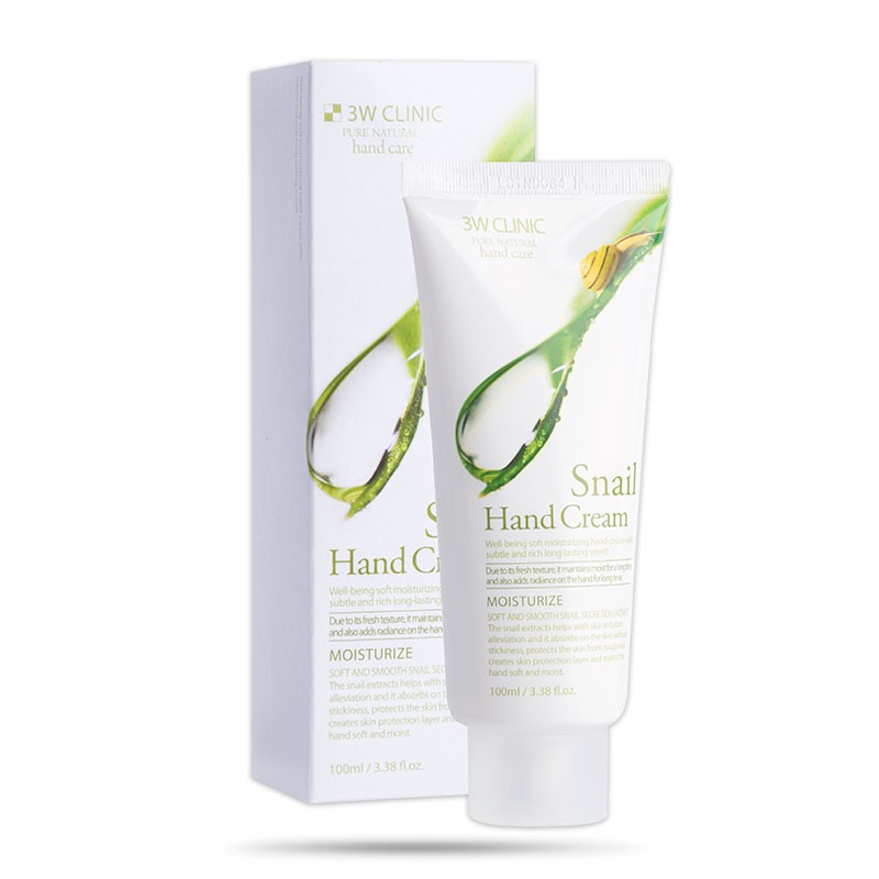 Kem Dưỡng Da Tay Chiết Xuất Ốc Sên 3W Clinic Snail Hand Cream 100ml