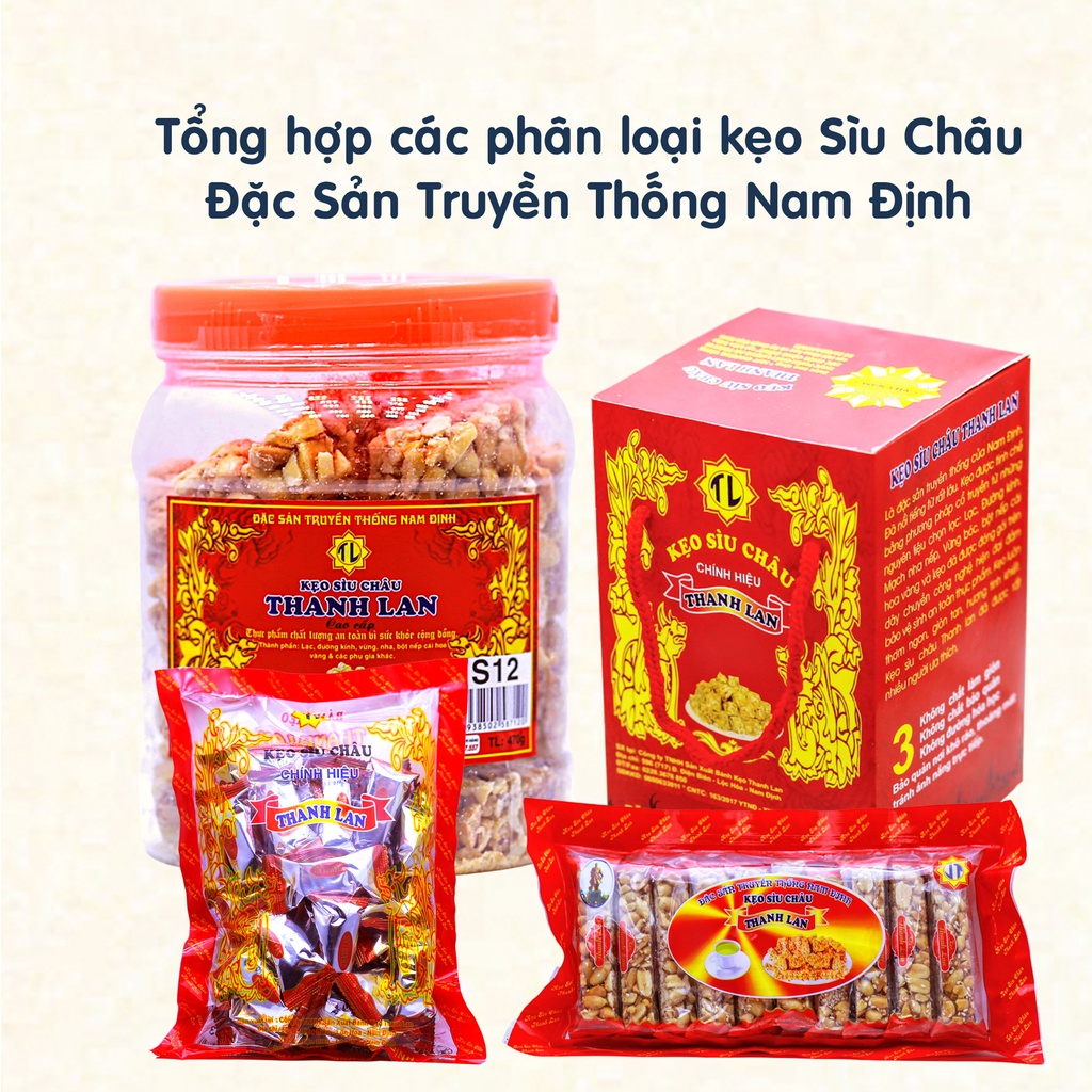 Kẹo lạc, Kẹo Sìu Châu Đặc sản Nam Định - Chính hiệu Thanh Lan tổng hợp các loại kẹo sìu châu cực ngon