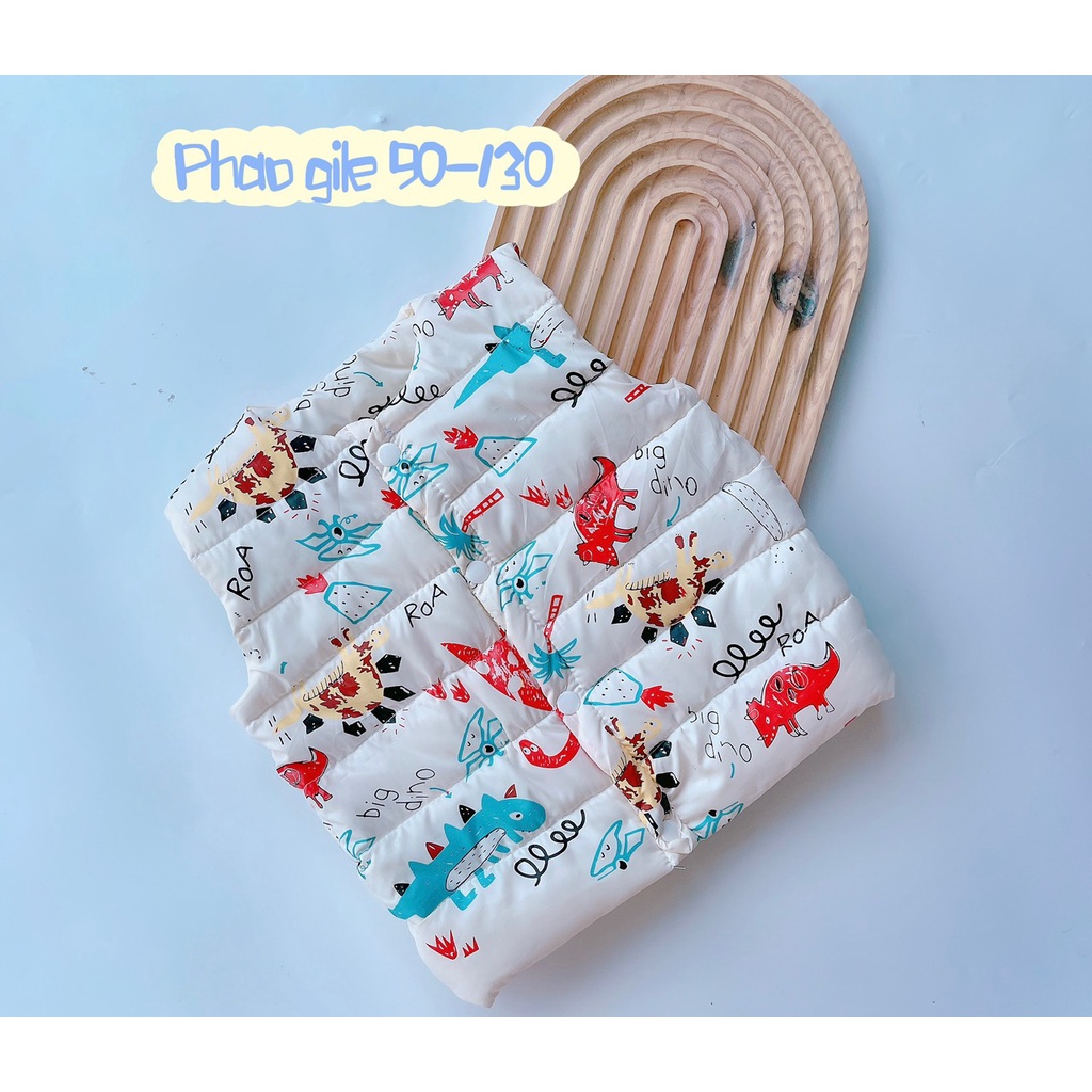 [SALE] Áo Ghi Lê Cho Bé, Áo Phao Ghile Siêu Nhẹ Cho Bé Trai Bé Gái Họa Tiết Ô Tô, Hello Kitty Size Từ 8-20kg-CKAD05
