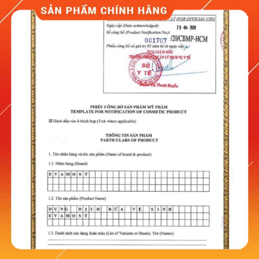 Dung Dịch Vệ Sinh EVAMOST Chính Hãng 10ml