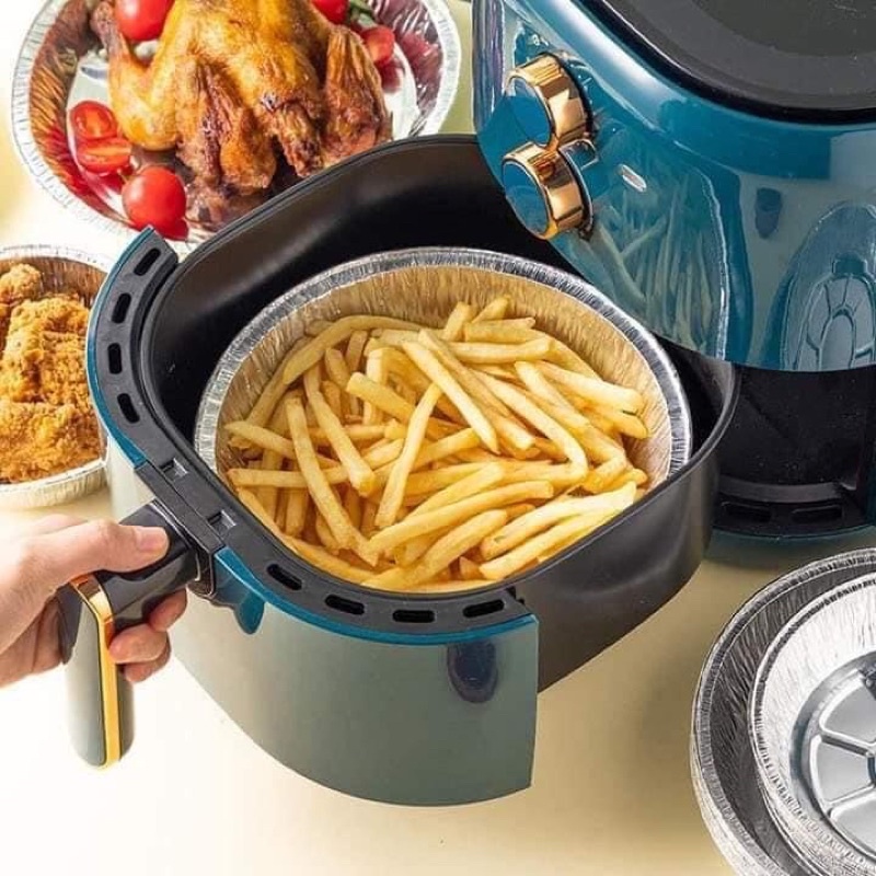 Set 5 khay bạc size 22 lót nồi chiên không dầu, bếp nướng