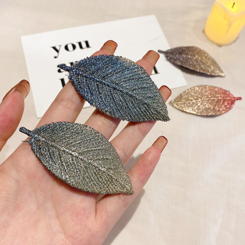 Kẹp Tóc Hình Chiếc Lá Xinh Xắn Phong Cách Hàn Quốc