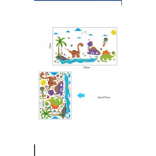 decal dán tường combo thú