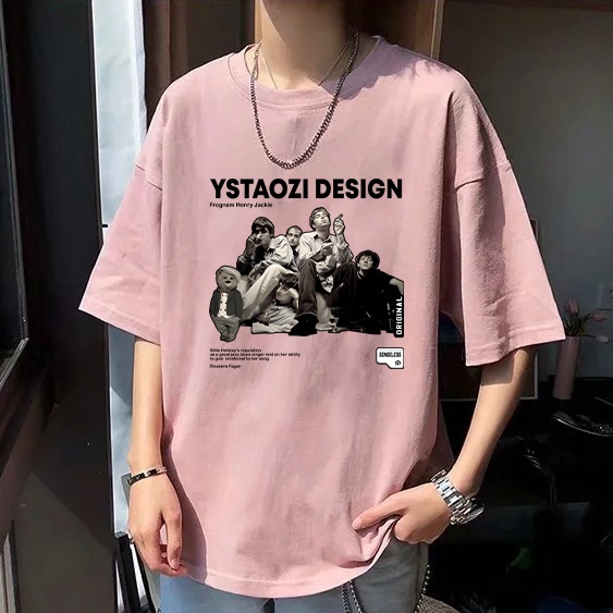 Áo Thun tay lỡ, áo phông unisex YSTAOZI DESIGN cotton thấm hút mồ hôi.