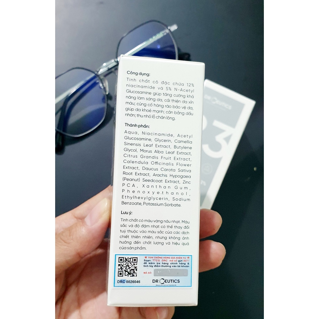 DRCEUTICS Serum B3 Niacinamide 12% DrCeutics Giảm Thâm Sáng Da Kiềm Dầu (30ml 100ml)
