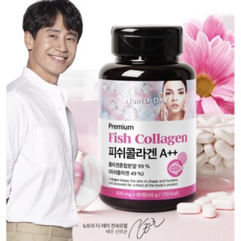 Viên uống Premium Fish Collagen 99% Đẹp da - Chống lão hóa Nutri D-Day 90 Viên