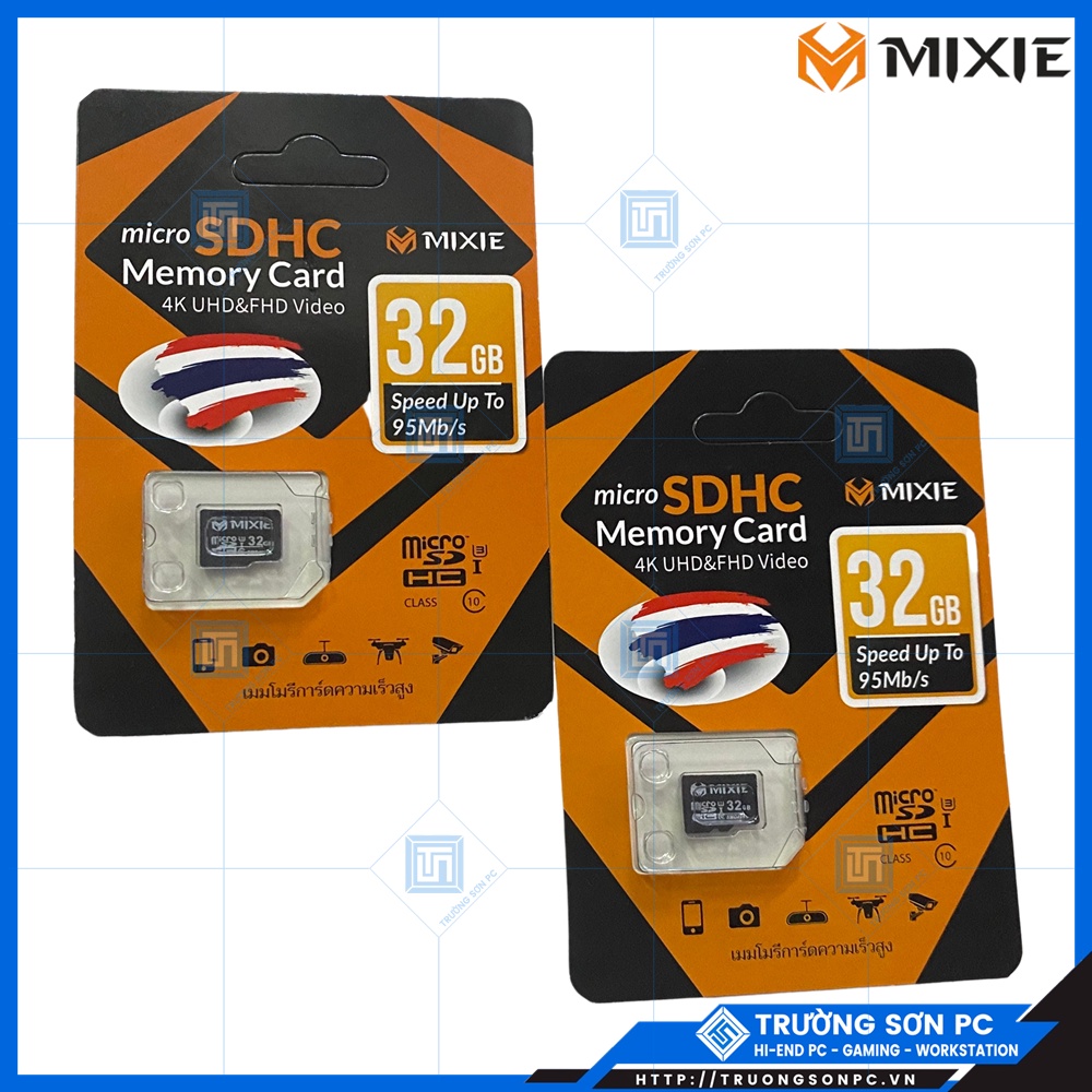 Thẻ Nhớ MIXIE TRANCOO 32Gb &amp; 64Gb Micro SDHC Memory Card 4K UHD&amp;FHD Video Class 10 | Speed Up To 95Mb/s