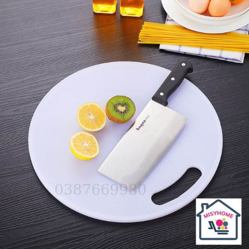 Thớt nhựa tròn 24 26 32cm thái đồ chín trái cây hoa quả rau củ thịt cá thức ăn đồ ăn dặm thạch rau câu Việt Nhật