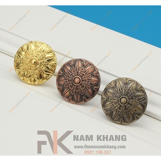 Núm nắm tủ hoa cổ điển NK142-V (Màu Vàng)