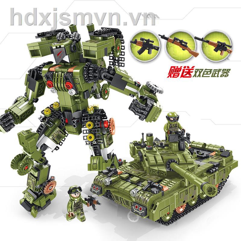 ♙Lego tank series China tiger 99 caterpillar of world war ii military transformers toy robot boy