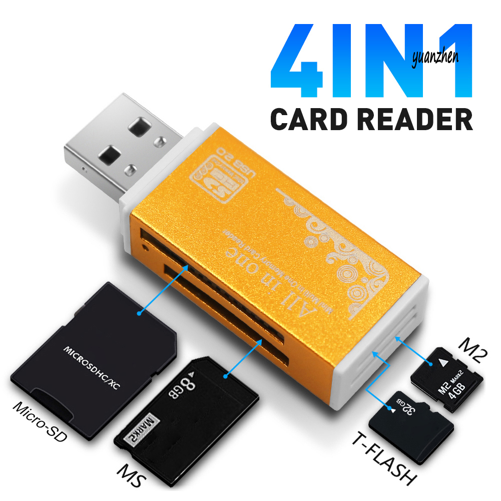 Đầu Đọc Thẻ Nhớ Usb 2.0 Micro-Sd / Tf / Ct / Ms / Sdhc / Mmc | BigBuy360 - bigbuy360.vn