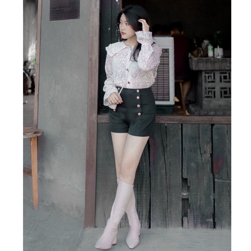 Giày Bốt Nữ Ulzzang, Giày Bốt Hiệp Sĩ Cổ Cao Đế Tròn Mũi Nhọn Khóa Kéo Vintage, Hàn Quốc - Iclassy_shoes