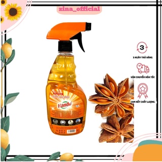 Nước lau kính chống bám bụi hương quế hando 680ml