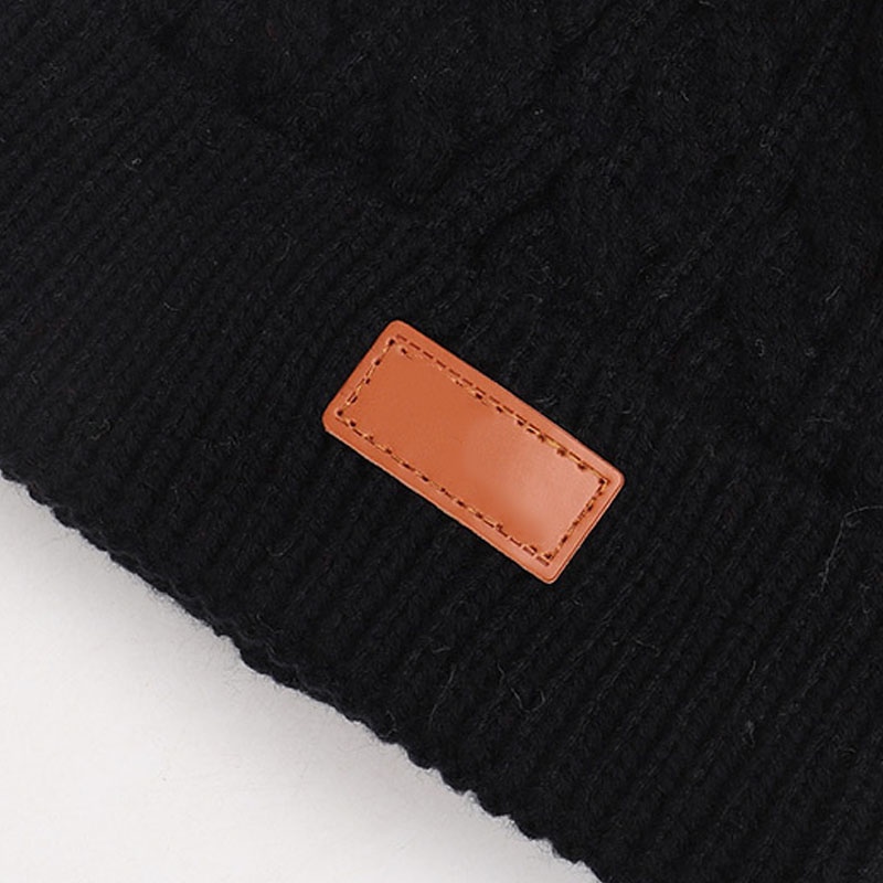 Mũ Len Beanie Mềm Mại Đính Bóng Lông Thời Trang Thu Đông Cho Bé Trai Và Gái
