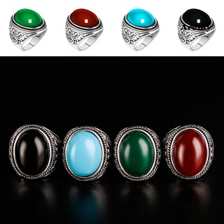 Nhẫn Đính Đá Nhân Tạo Phong Cách Cổ Điển Cho Nam