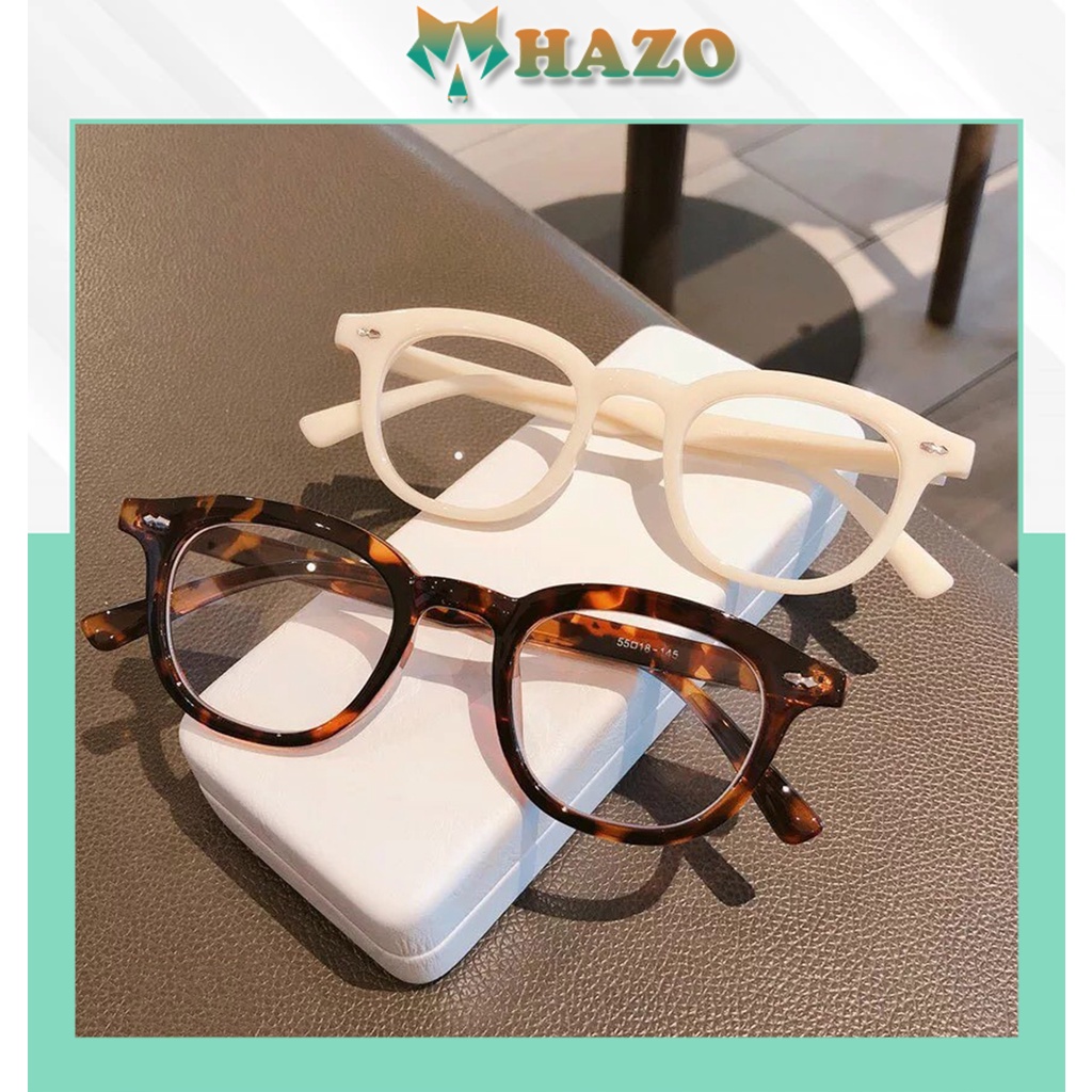 Mắt Kính Gọng Cận Form Tròn 525 Vạch Trendy Dễ Thương Siêu Hot - Hazo