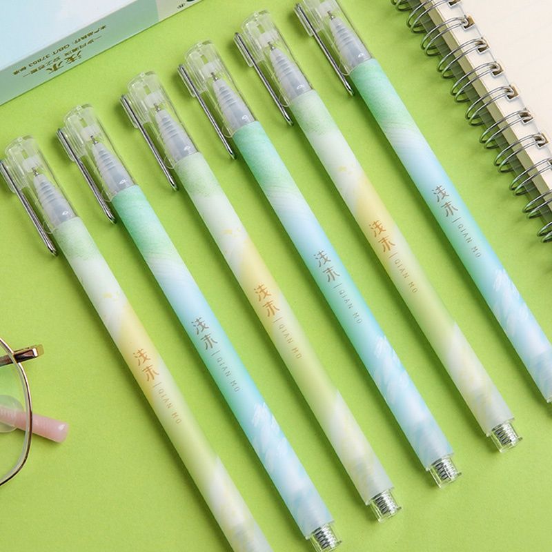 Bút bi mực đen ngòi 0.5mm nhanh khô thiết kế dễ thương cho học sinh