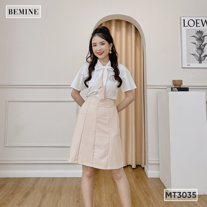 Set chân váy áo cổ nơ phối BEMINE MT3035DA