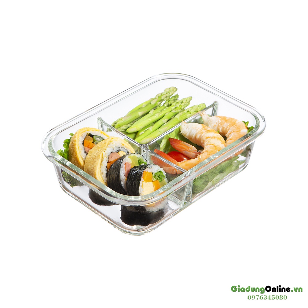 Hộp Thủy Tinh INOCHI Nikko 1040ml 3 ngăn / 2 ngăn Chịu Nhiệt & An Toàn - Larva Store