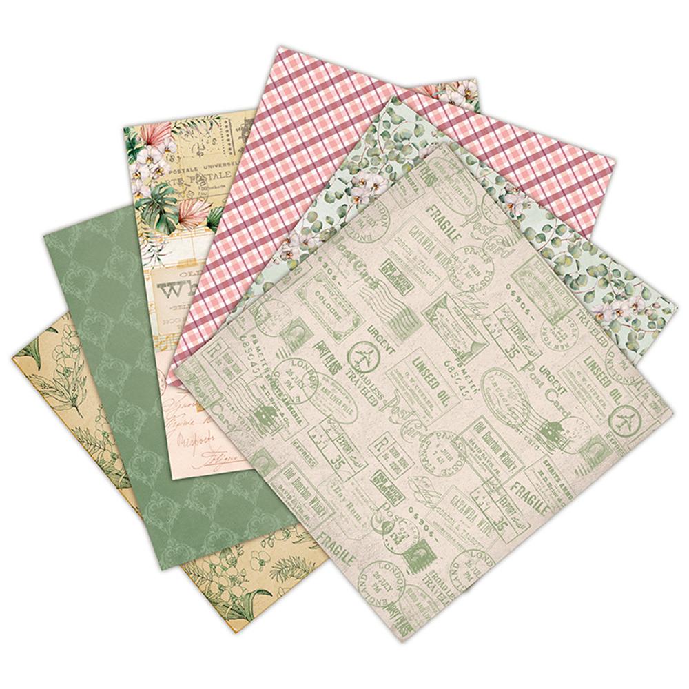 Set 24 Tờ Giấy Thủ Công Họa Tiết AUGUSTINE