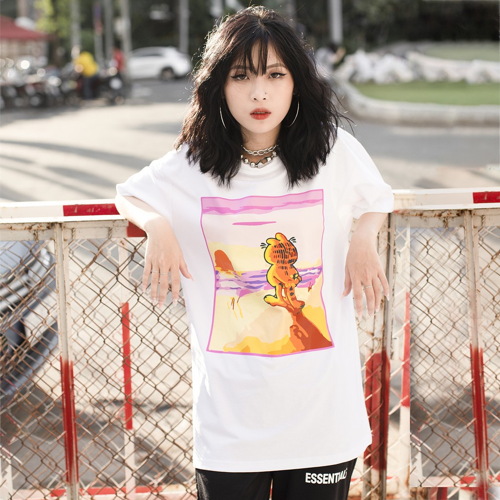 Áo Thun Garfield Cat Màu Trắng