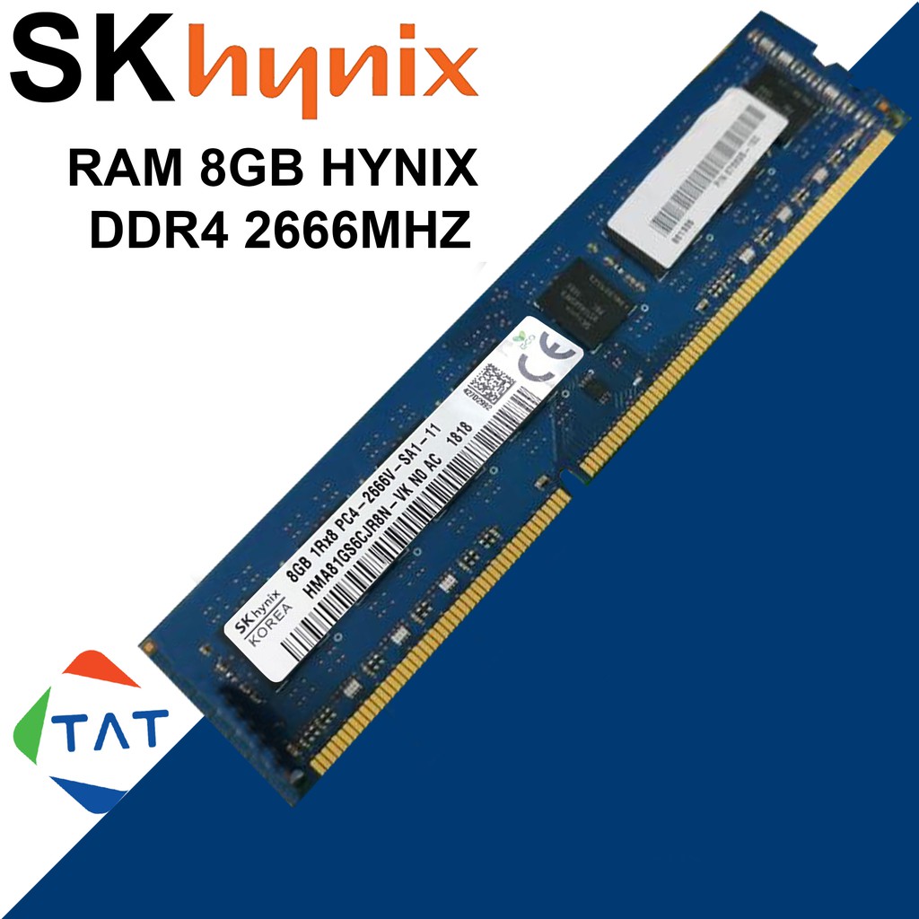 Ram Hynix Samsung Kingston 8GB DDR4 2666MHz Dùng Cho Máy Tính Để Bàn PC Desktop - BH 3 Năm 1 Đổi 1