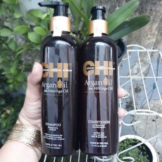 Bộ dầu gội xả dưỡng ẩm trẻ hóa tóc Chi Argan Oil - 355ml