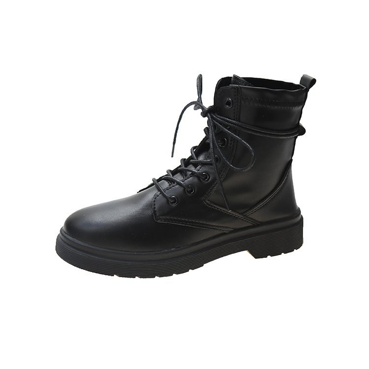 Giày bốt nữ Martin cổ thấp 💥BÁN CHẠY - GIÁ RẺ💥 giày bốt đen nữ phong cách Ulzzang đế cao 2cm | BigBuy360 - bigbuy360.vn