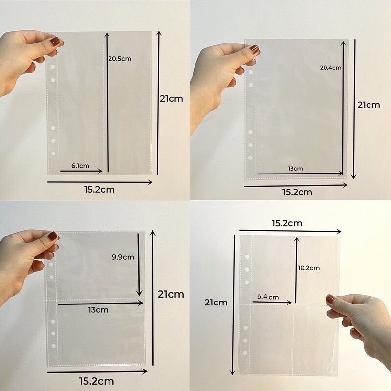Sheet đựng card ảnh cho binder size A5 6 lỗ