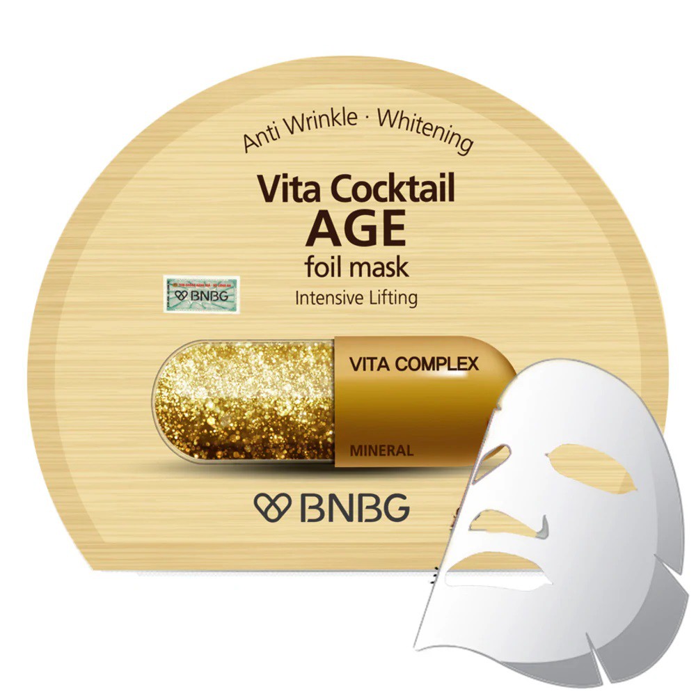 Mặt Nạ Chống Lão Hóa, Tăng Độ Đàn Hồi Banobagi Vita Cocktail Foil Mask Hàn Quốc Dành Cho Da Khô #Age (30ml)