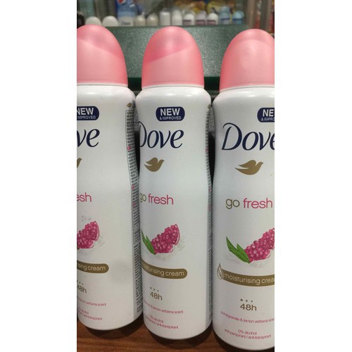 Xịt Khử Mùi Dove 48h Hương Lựu & Lá Chanh 150ml