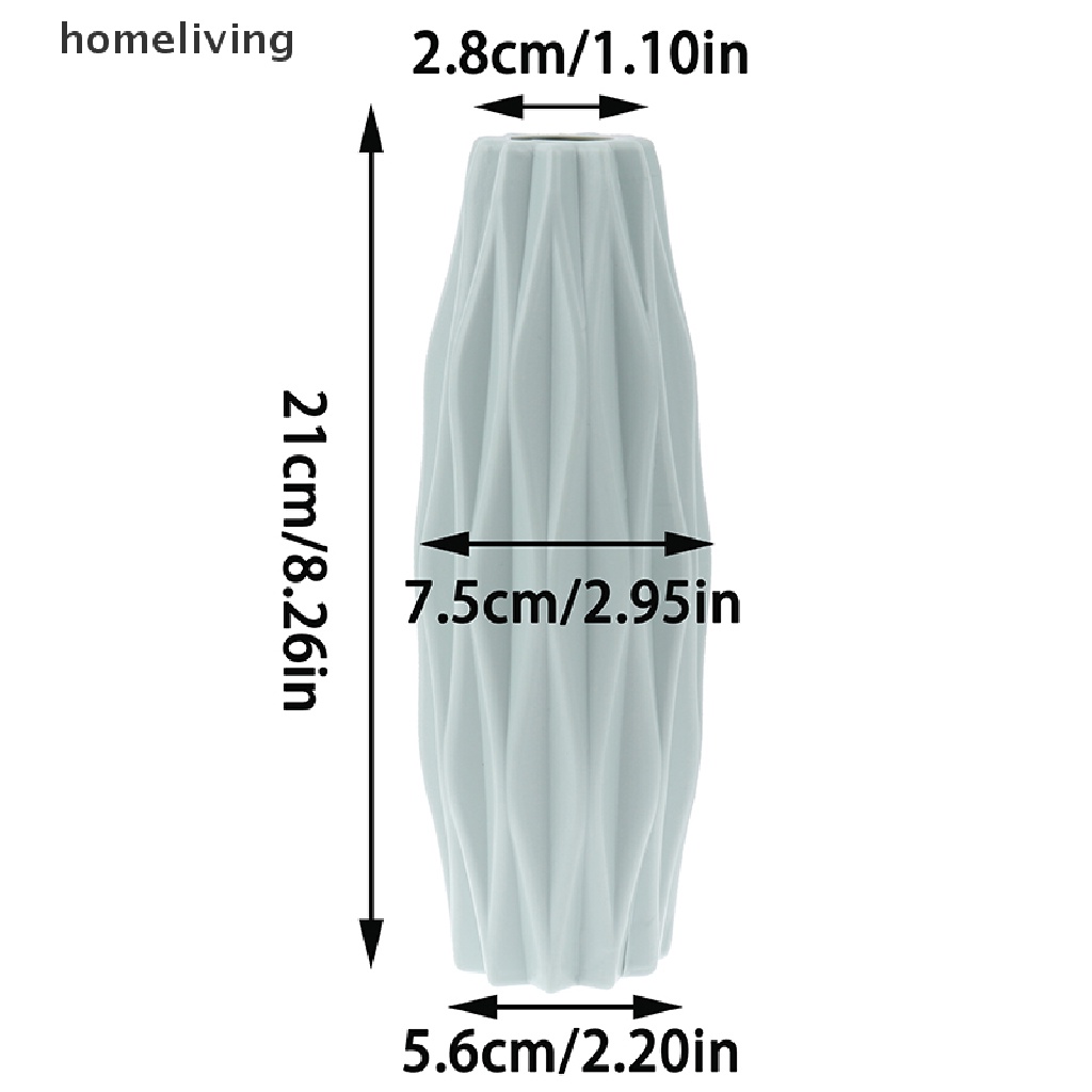 Chậu Hoa Bằng Nhựa Giả Gốm Sứ Màu Trắng Trang Trí Nhà Cửa