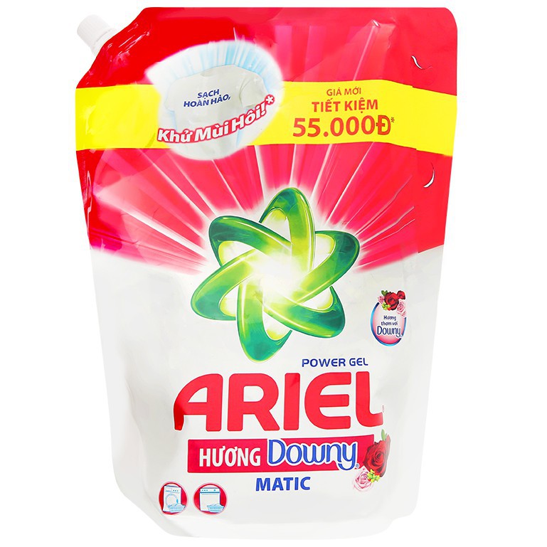 Nước giặt Ariel Matic dịu nhẹ hương downy túi 2 lít