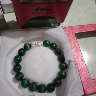 Vòng đá phong thuỷ mic tì hưu bạc